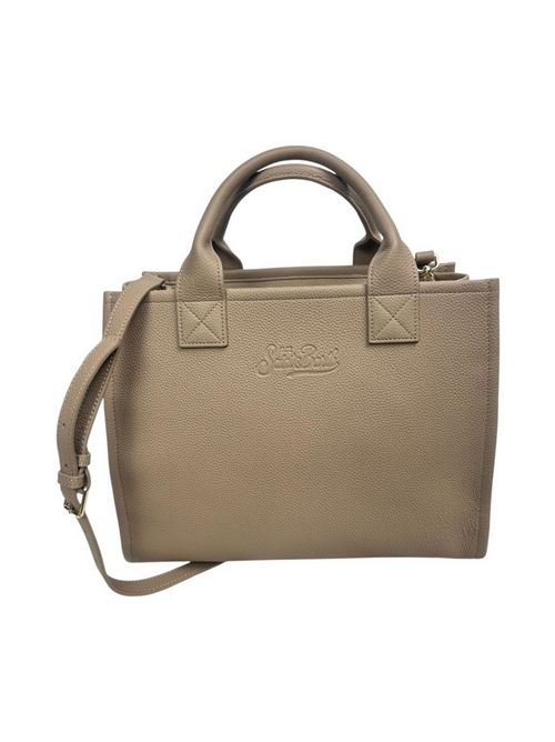 borsa donna vanity large in pelle martellata tortora MC2 Saint Barth | VANITY BAG LARGE-GRAIN LEATHER SB12